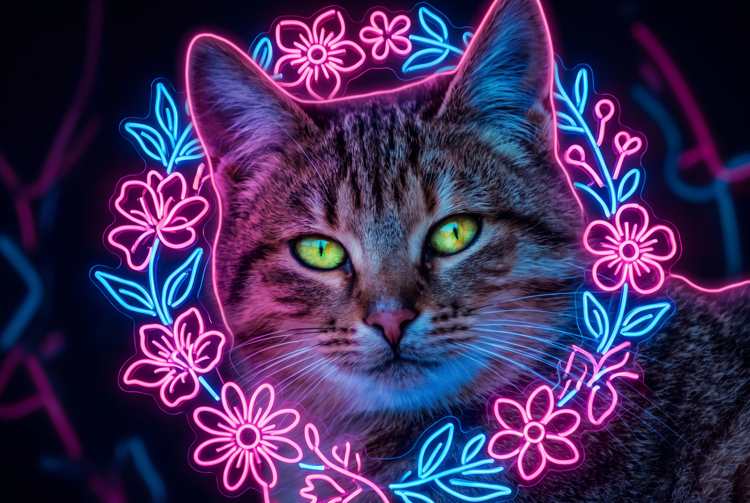 Neon Floral sample